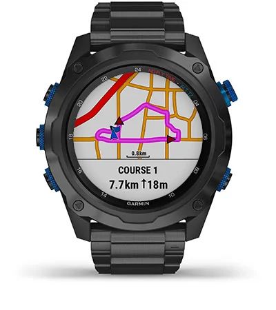 Комплект умные часы Garmin Descent MK2I, титановые с DLC-покрытием и черным ремешком + датчик Descent T1